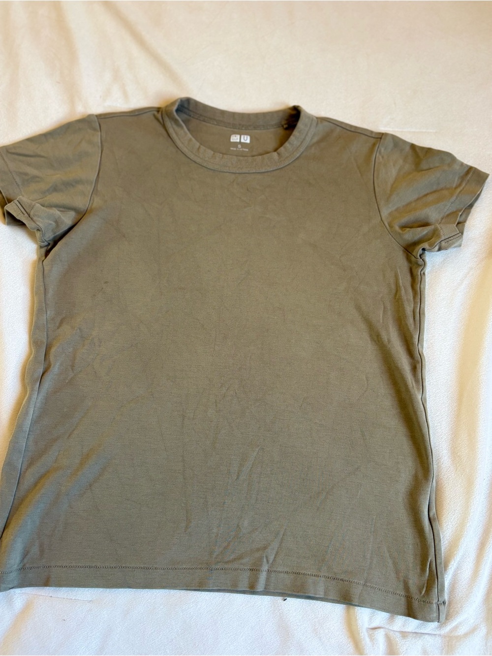 Uniqlo Olive Green Crew Neck T-Shirt